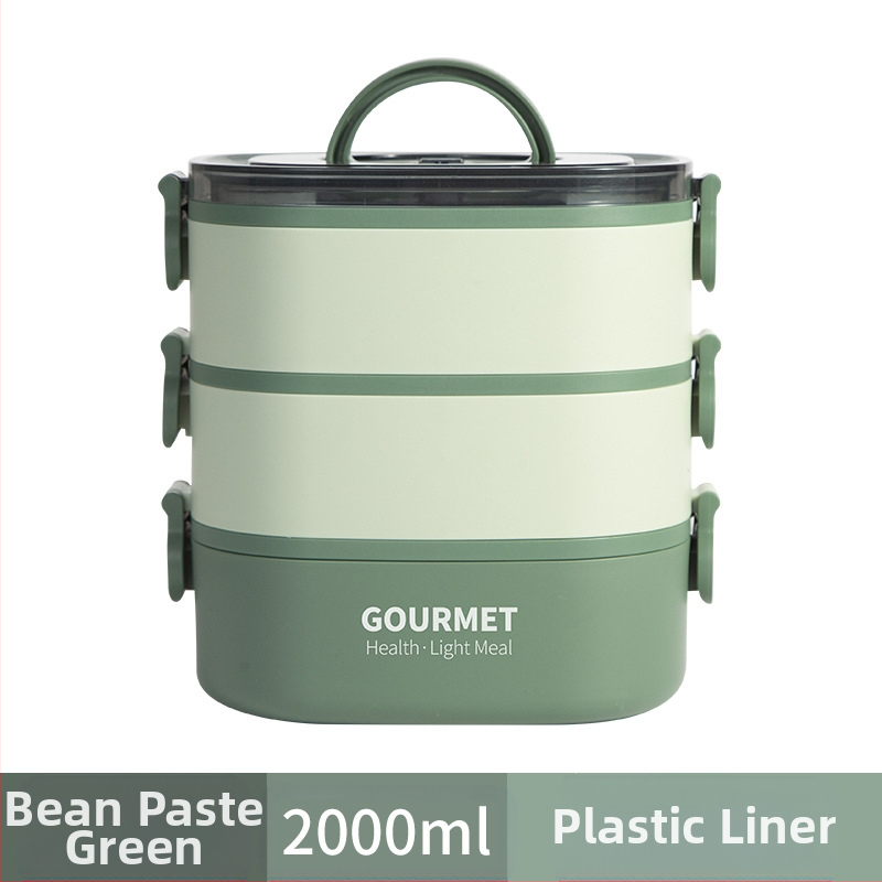 Plastmasas pusdienu kastīte, trīs slāņu izolācija, kvadrāta forma, tilpums 0.8–2 L, nav piemērota mikroviļņu krāsnij.