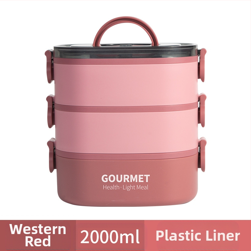 Plastmasas pusdienu kastīte, trīs slāņu izolācija, kvadrāta forma, tilpums 0.8–2 L, nav piemērota mikroviļņu krāsnij.