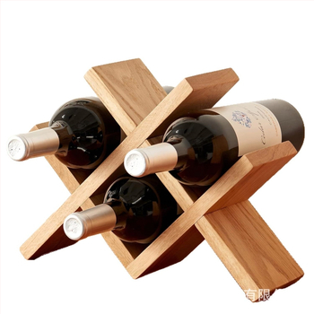 Ξύλινο επιτραπέζιο ραφιέρα κρασιού, νέο κινεζικό στυλ, 2-επίπεδη προβολή, οικιακή αποθήκευση