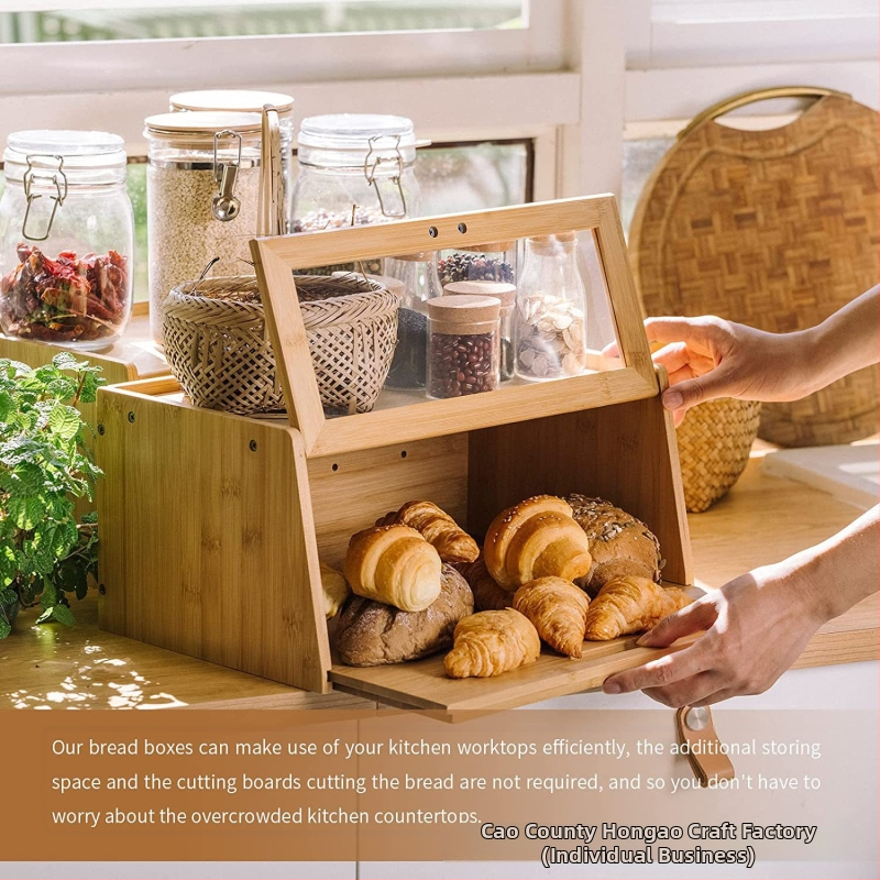 Дървена кутия за хляб с творчески дизайн, прахоустойчива, марка Hong Ao, печат на лого и персонализация