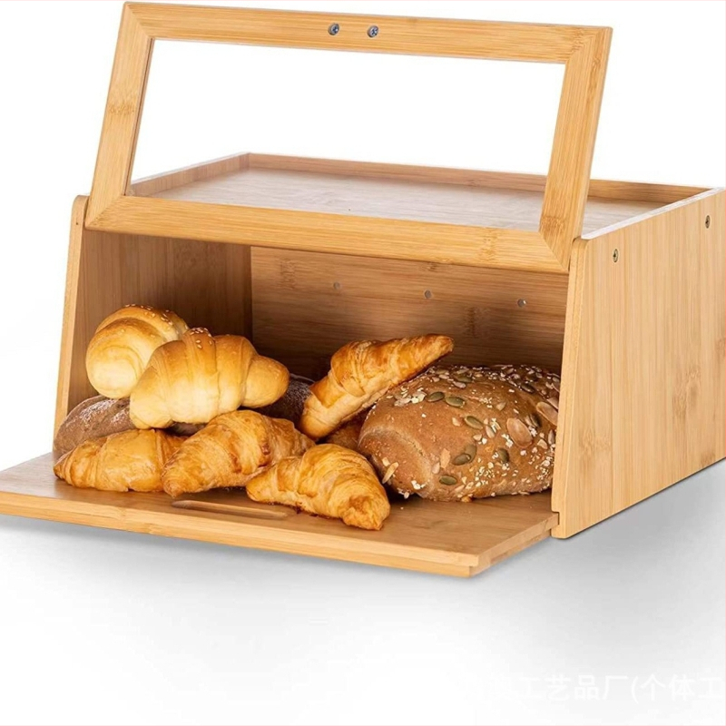 Дървена кутия за хляб с творчески дизайн, прахоустойчива, марка Hong Ao, печат на лого и персонализация