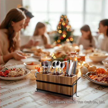 Ξύλινος οργανωτής γραφείου με τρία διαμερίσματα για σκεύη και πινέλα μακιγιάζ, αναδιπλούμενος, απλός μοντέρνος σχεδιασμός