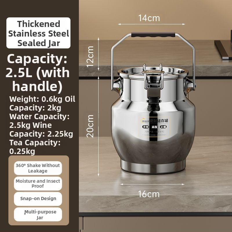 Roostevabast terasest suletud konteiner paksude seintega, Korea stiilis, maht 3,1–4 L