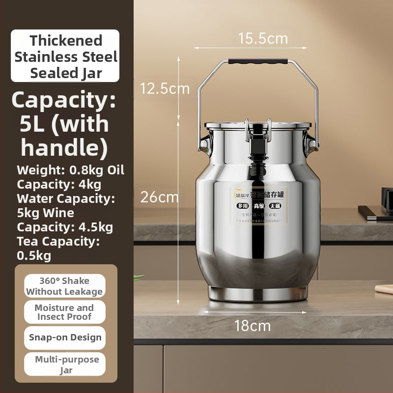 Roostevabast terasest suletud konteiner paksude seintega, Korea stiilis, maht 3,1–4 L