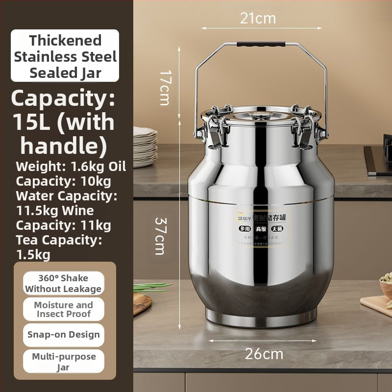 Roostevabast terasest suletud konteiner paksude seintega, Korea stiilis, maht 3,1–4 L
