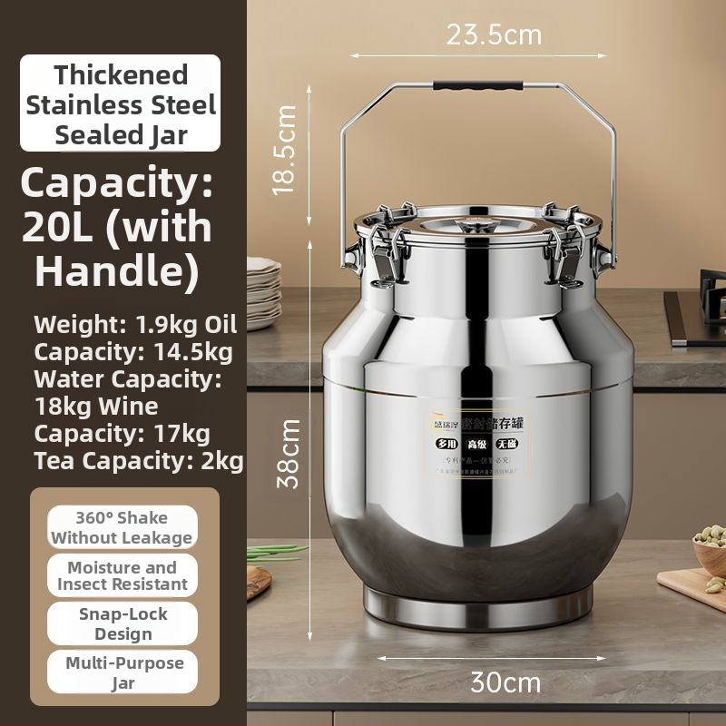 Roostevabast terasest suletud konteiner paksude seintega, Korea stiilis, maht 3,1–4 L