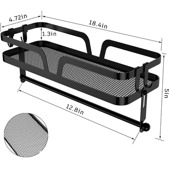 Δυο επιπέδων τοίχο-μονταριστό ράφι κουζίνας από ανοξείδωτο χάλυβα – για λάδι, αλάτι, σάλτσες, ξύδι και ρολό χαρτιού κουζίνας