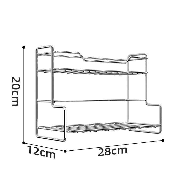 Višenamjenski organizator od nehrđajućeg čelika, bez bušenja, stolni organizator, moderan minimalistički dizajn