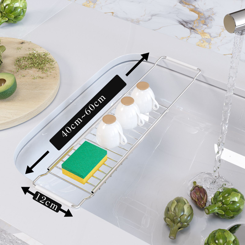 Višenamjenski organizator od nehrđajućeg čelika, bez bušenja, stolni organizator, moderan minimalistički dizajn