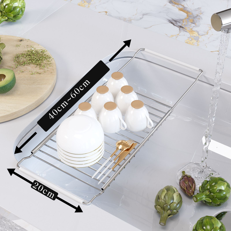 Višenamjenski organizator od nehrđajućeg čelika, bez bušenja, stolni organizator, moderan minimalistički dizajn