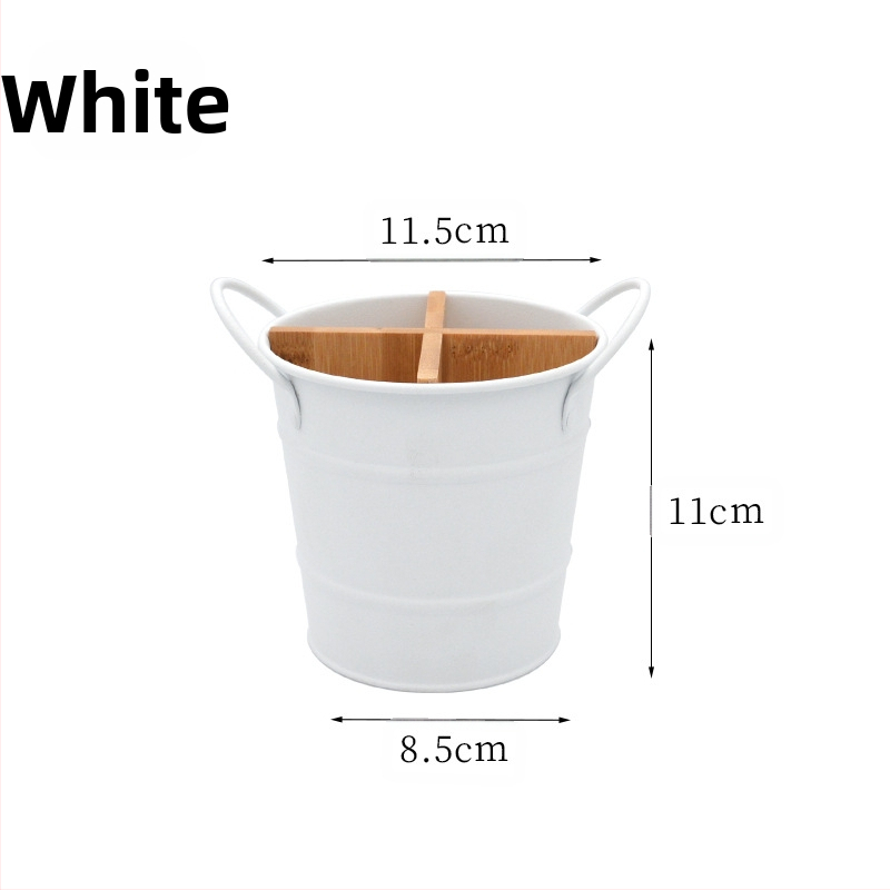 Ανοξείδωτος δοχέας για chopsticks, βαρελοειδούς σχήματος, με διαχωριστικό, ανοιχτό επάνω μέρος, οικιακή χρήση