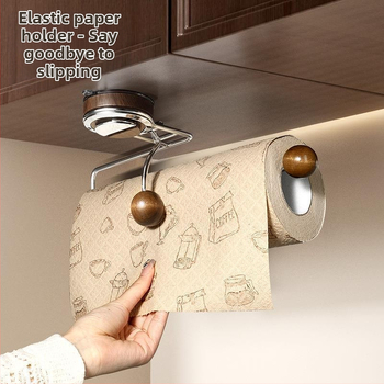 Κρεματός για χαρτί κουζίνας τοίχου, ABS υλικό, χωρίς εγκατάσταση, ράφι αποθήκευσης μπάνιου