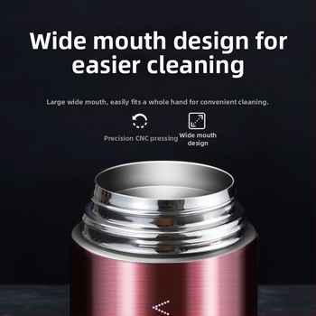 Enermei 316 nerūdijančio plieno maisto dėžutė su plataus atidarymo burna, didelė talpa, dangtelis, 12–24 valandų šilumos izoliacija