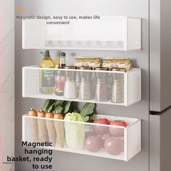 Μαγνητικό ράφι αποθήκευσης ψυγείου – τοίχο-μοντάρισμα, χωρίς τρύπες, μεταλλική κατασκευή, πάνω από 8 επιπέδων