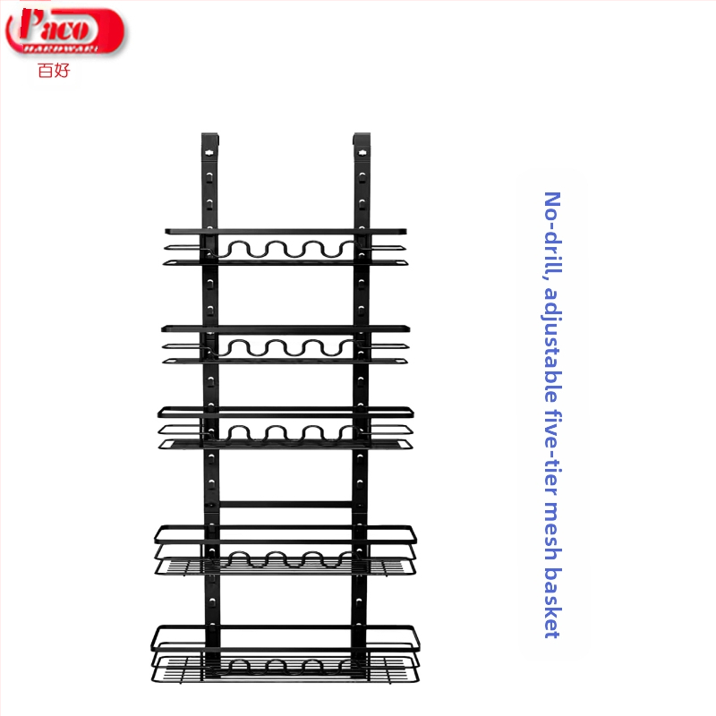 Закачалка за врата с мрежеста кошница за съхранение – въглеродна стомана, модерен минимализъм, форма: закачалка за врата, начин на окачване: куки, марка All the best