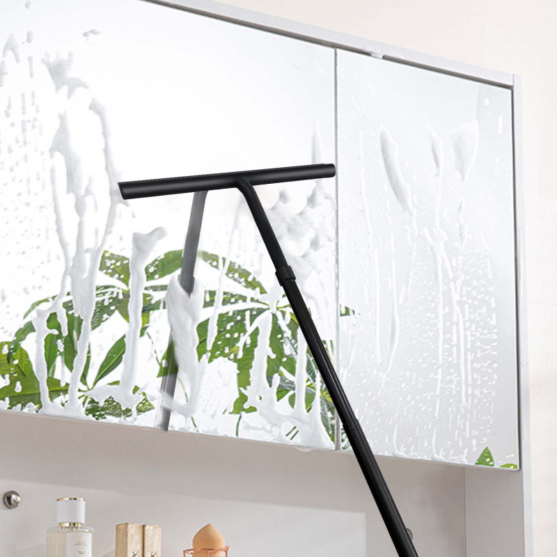 Телескопичен силиконов чистач за стъкло – едностранен, за домакинство (баня и прозорци), 2024 г.