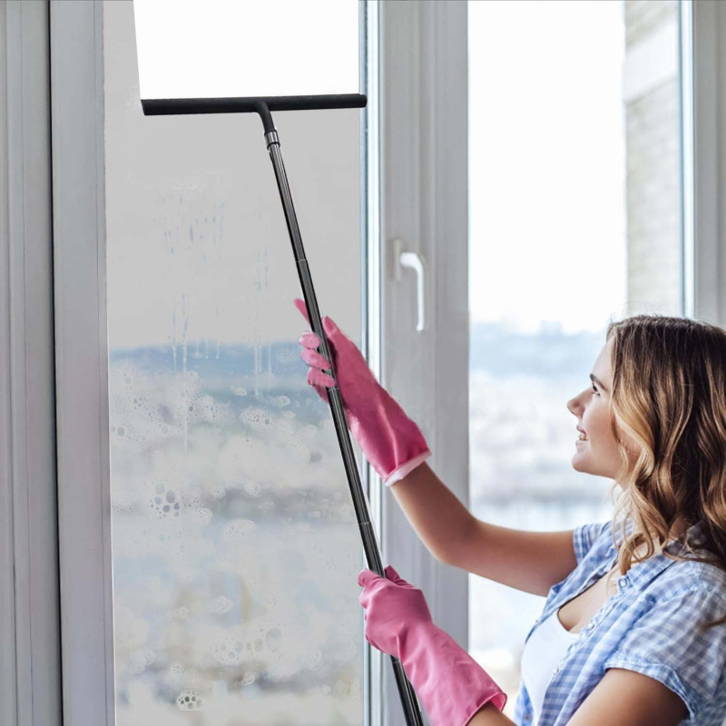 Телескопичен силиконов чистач за стъкло – едностранен, за домакинство (баня и прозорци), 2024 г.