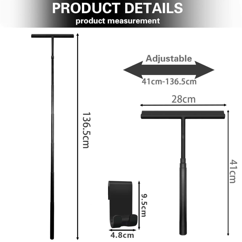 Телескопичен силиконов чистач за стъкло – едностранен, за домакинство (баня и прозорци), 2024 г.