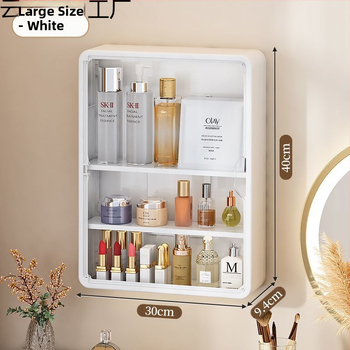 Vonios kambario sieninė saugyklos spintelė, plastikinė, apvalaus formos, 1 lygis, paprastas ir šiuolaikiškas dizainas, CUPC sertifikatas