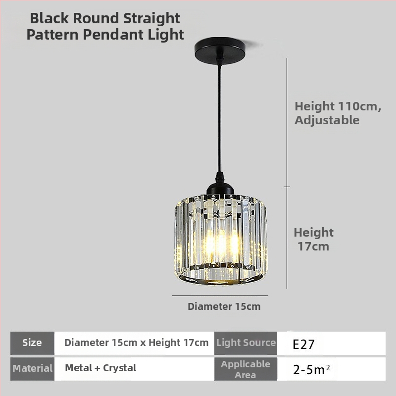 Κρυστάλλινο κρεμαστό φωτιστικό οροφής, πολυκεφαλής, LED φωτισμός, ρυθμιζόμενος ύψος, μεταλλική σκιά από σίδηρο, κατάλληλο για είσοδο και μπαλκόνι, ευρωπαϊκό στυλ, κάλυψη 5–10 m²