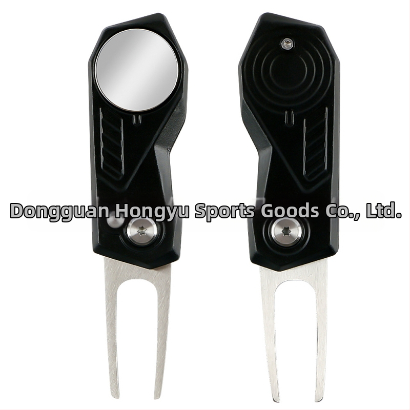 Golf Green Fork – сгъваем голф аксесоар, изработен от неръждаема стомана и алуминий, марка wosofe, с отпечатано лого