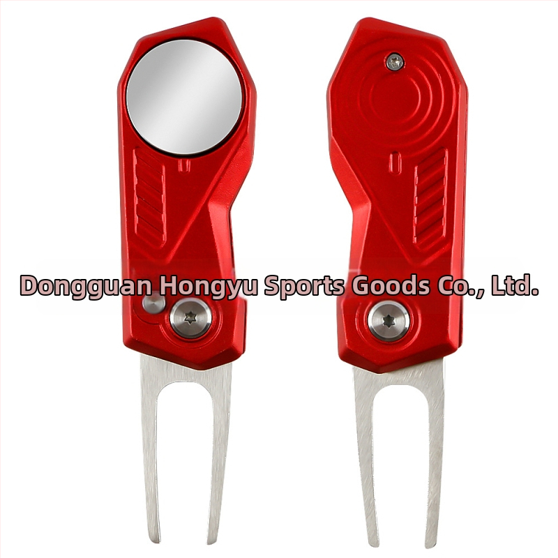 Golf Green Fork – сгъваем голф аксесоар, изработен от неръждаема стомана и алуминий, марка wosofe, с отпечатано лого