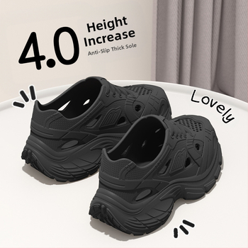 Unisex EVA σανδάλια τύπου κλόγκ με 4 cm παχιά σόλα, αναπνέσιμα και αντιολισθητικά, EVA επάνω μέρος και σόλα