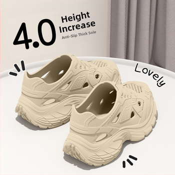 Unisex EVA σανδάλια τύπου κλόγκ με 4 cm παχιά σόλα, αναπνέσιμα και αντιολισθητικά, EVA επάνω μέρος και σόλα