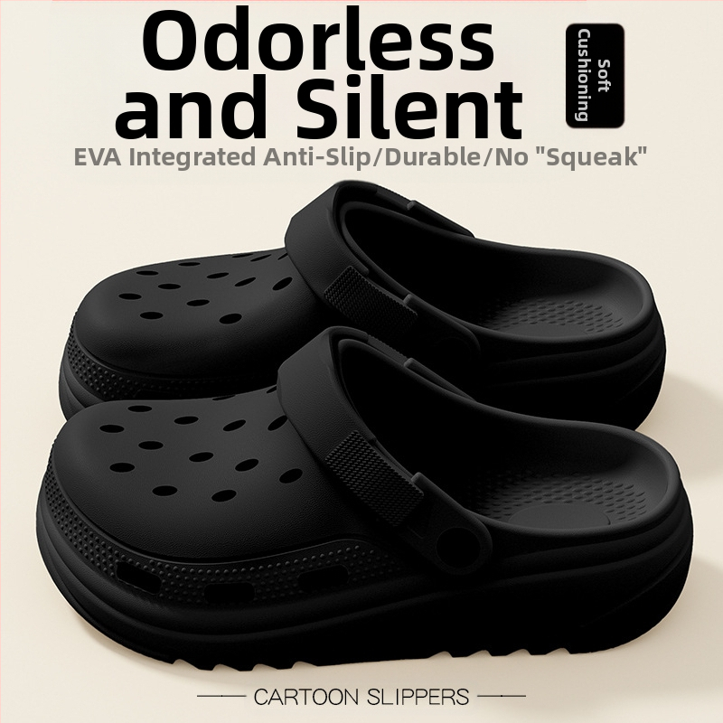 Unisex EVA σανδάλια τύπου κλόγκ με 4 cm παχιά σόλα, αναπνέσιμα και αντιολισθητικά, EVA επάνω μέρος και σόλα