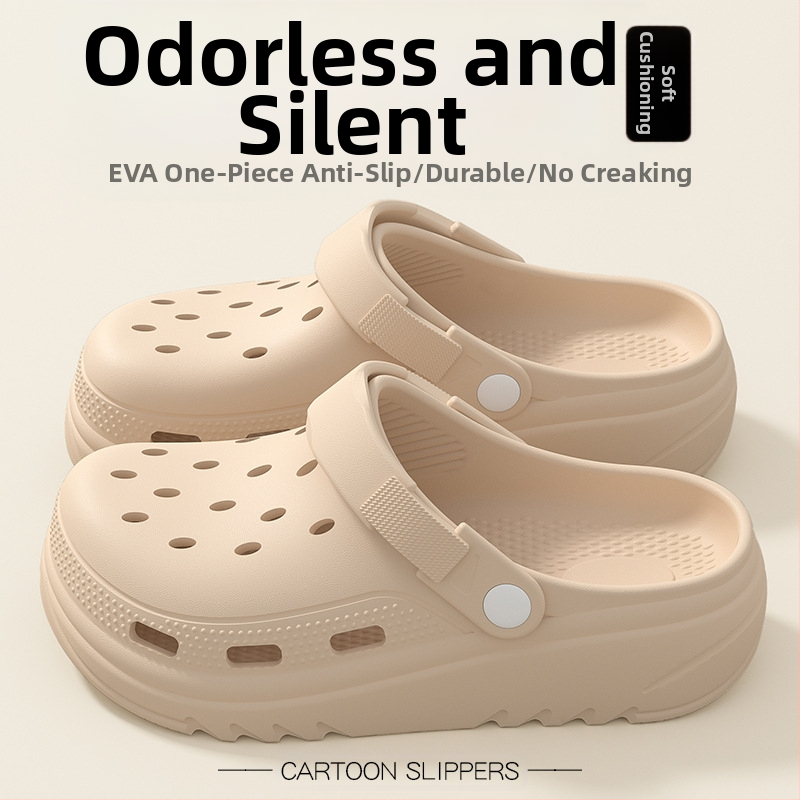 Unisex EVA σανδάλια τύπου κλόγκ με 4 cm παχιά σόλα, αναπνέσιμα και αντιολισθητικά, EVA επάνω μέρος και σόλα