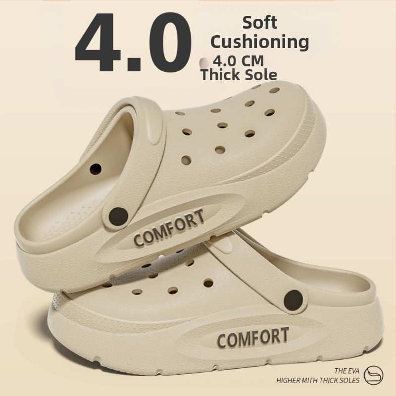 Unisex EVA σανδάλια τύπου κλόγκ με 4 cm παχιά σόλα, αναπνέσιμα και αντιολισθητικά, EVA επάνω μέρος και σόλα