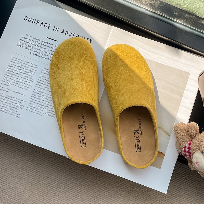 Γυναικείες σάνδαλα slip-on με φαρδιά σόλα, PU επάνω μέρος, καουτσούκ σόλα, καλοκαίρι 2025