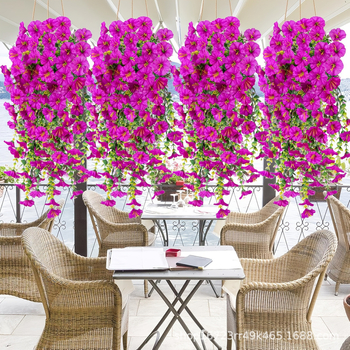 Τεχνητή αμπέλου διακόσμηση τοίχου Morning Glory – πλαστικά και μεταξωτά λουλούδια, στυλιζάρισμα, έγχυση χύτευση, ύψος 75 εκ, ποικιλία: Ευκάλυπτος