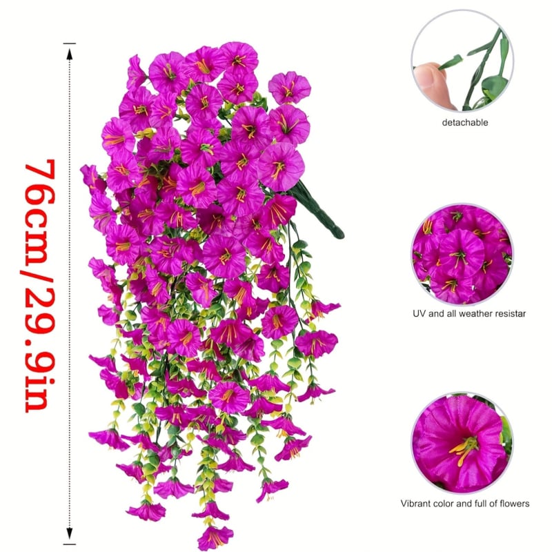 Umjetna loza za zidnu dekoraciju Morning Glory – plastične i svila cvijeće, stiliziran rad i injekcijsko oblikovanje, visina 75 cm, sorta: Eukaliptus