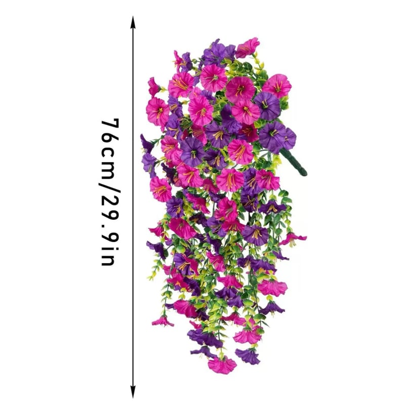 Umjetna loza za zidnu dekoraciju Morning Glory – plastične i svila cvijeće, stiliziran rad i injekcijsko oblikovanje, visina 75 cm, sorta: Eukaliptus