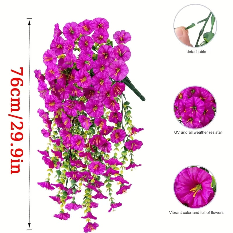 Umjetna loza za zidnu dekoraciju Morning Glory – plastične i svila cvijeće, stiliziran rad i injekcijsko oblikovanje, visina 75 cm, sorta: Eukaliptus