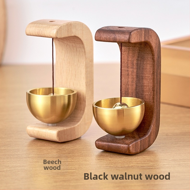 Метален входен звънец‑подвес за врата, вакуумно закрепване, китайски стил