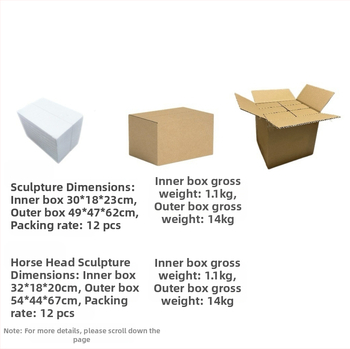 Ретро американски стил — декоративна фигура на животно от синтетична смола за офис бюро