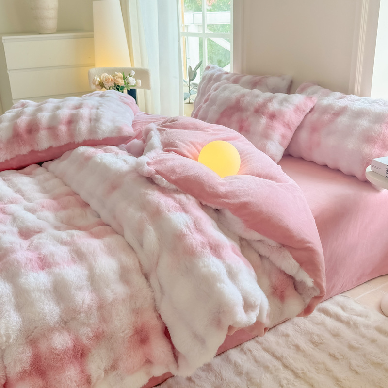 Milk Velvet négyrészes ágyneműkészlet, quiltált, egyszínű minta, 3500–4000 g