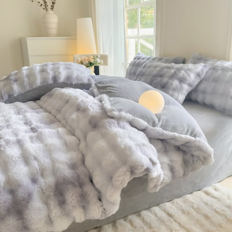 Milk Velvet négyrészes ágyneműkészlet, quiltált, egyszínű minta, 3500–4000 g