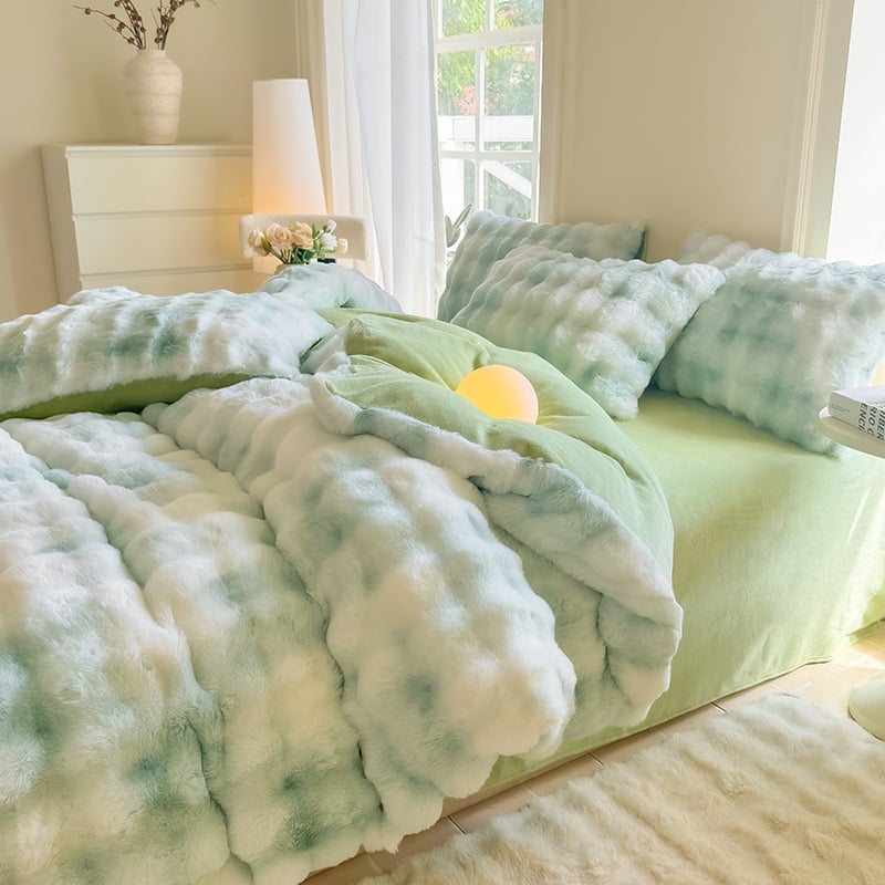 Milk Velvet négyrészes ágyneműkészlet, quiltált, egyszínű minta, 3500–4000 g