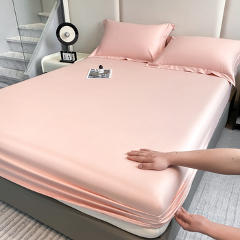 Lova lakštas su elastine juosta, vieno atspalvio raštas, poliesteris, twill audinys su švelninimu, tie-dye dažymas, minimalistinis stilius