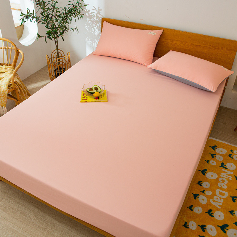 Lova lakštas su elastine juosta, vieno atspalvio raštas, poliesteris, twill audinys su švelninimu, tie-dye dažymas, minimalistinis stilius