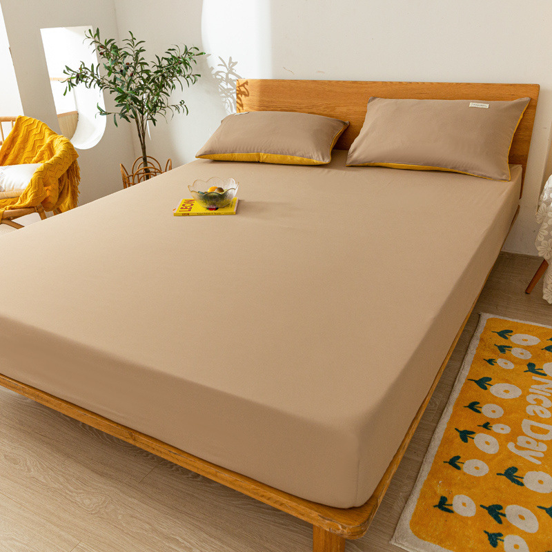 Lova lakštas su elastine juosta, vieno atspalvio raštas, poliesteris, twill audinys su švelninimu, tie-dye dažymas, minimalistinis stilius