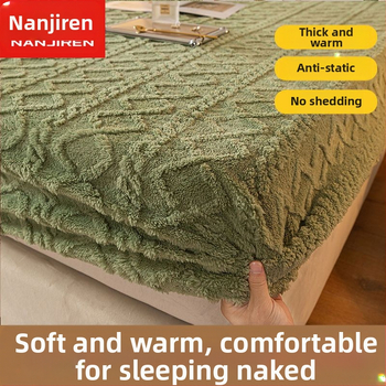 Σεντόνι Κρεβατιού Antarctic από Coral Velvet Fleece, με Θερμή Επένδυση Φλανέλ, Πολυεστερική Σύνθεση