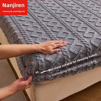 Σεντόνι Κρεβατιού Antarctic από Coral Velvet Fleece, με Θερμή Επένδυση Φλανέλ, Πολυεστερική Σύνθεση