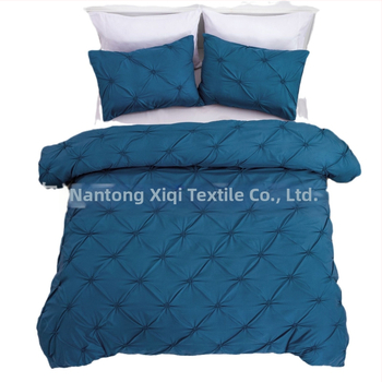 Trīsdaļu segas pārvalku komplekts, poliestera audums, vienkāršs audums, pusreaktīvā druka un krāsošana, 90 g/m2