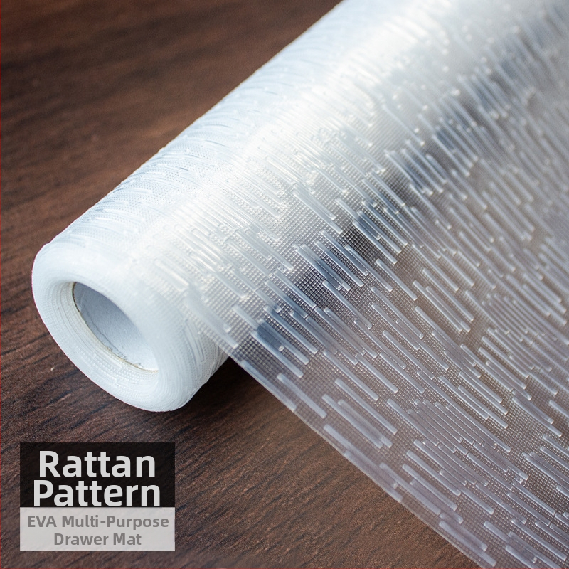 Virtuvės spintelės stalčiaus drėgmės atsparus kilimėlis su EVA atspariu vandeniui sluoksniu ant PE pagrindo (EVA 99% turinys), šiuolaikinis minimalistinis dizainas