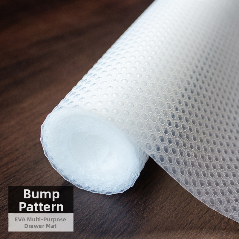 Virtuvės spintelės stalčiaus drėgmės atsparus kilimėlis su EVA atspariu vandeniui sluoksniu ant PE pagrindo (EVA 99% turinys), šiuolaikinis minimalistinis dizainas