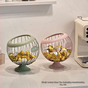 Μεταλλικό καλάθι αποθήκευσης καψουλών καφέ, φρούτων και σνακ — μοντέλο 527 • υλικό: μέταλλο • στυλ: μοντέρνο απλό • κατηγορία: καλάθι αποθήκευσης